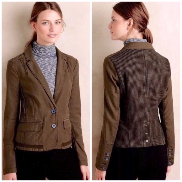Anthropologie Green Blazer - Picture 2 of 5